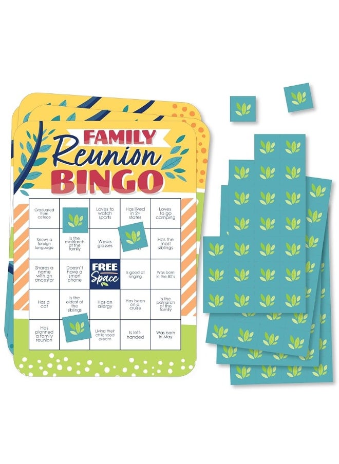 Big Dot of Happiness Big Dot of Happiness Colorful Family Reunion  Bingo Cards and Markers  Family Gathering Party Bingo Game  Set of 18  - Image 1