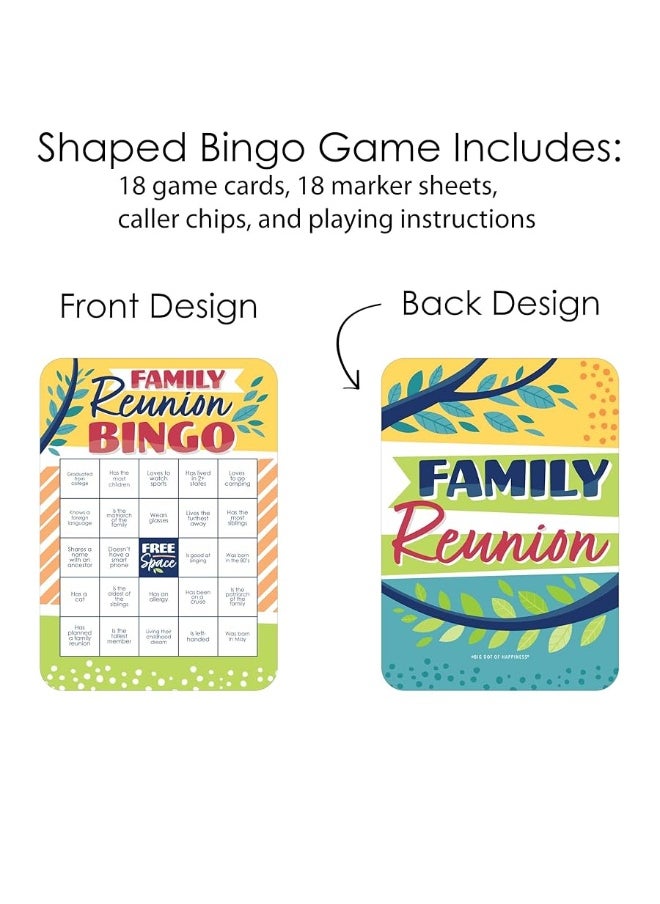 Big Dot of Happiness Big Dot of Happiness Colorful Family Reunion  Bingo Cards and Markers  Family Gathering Party Bingo Game  Set of 18  - Image 3