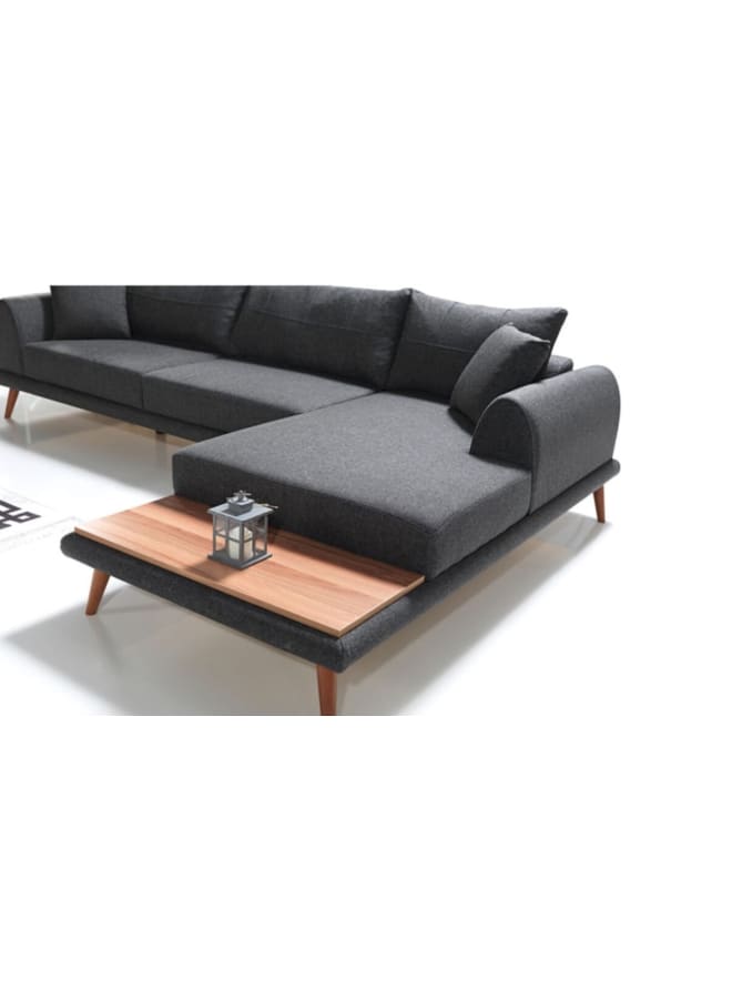 Retro Modern corner sofa 293 cm - gray - Image 3