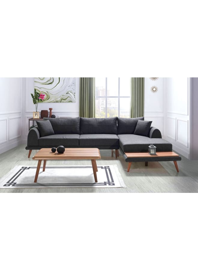 Retro Modern corner sofa 293 cm - gray - Image 2