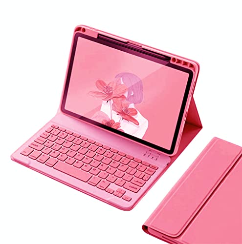 kaitesi Keyboard Case for iPad 9th 8th 7th Generation 10.2/ Air 3rd Gen Pro 10.5, Magnetically Detachable Bluetooth Color Keyboard Smart Folio Cover (Dark Pink) - Image 1