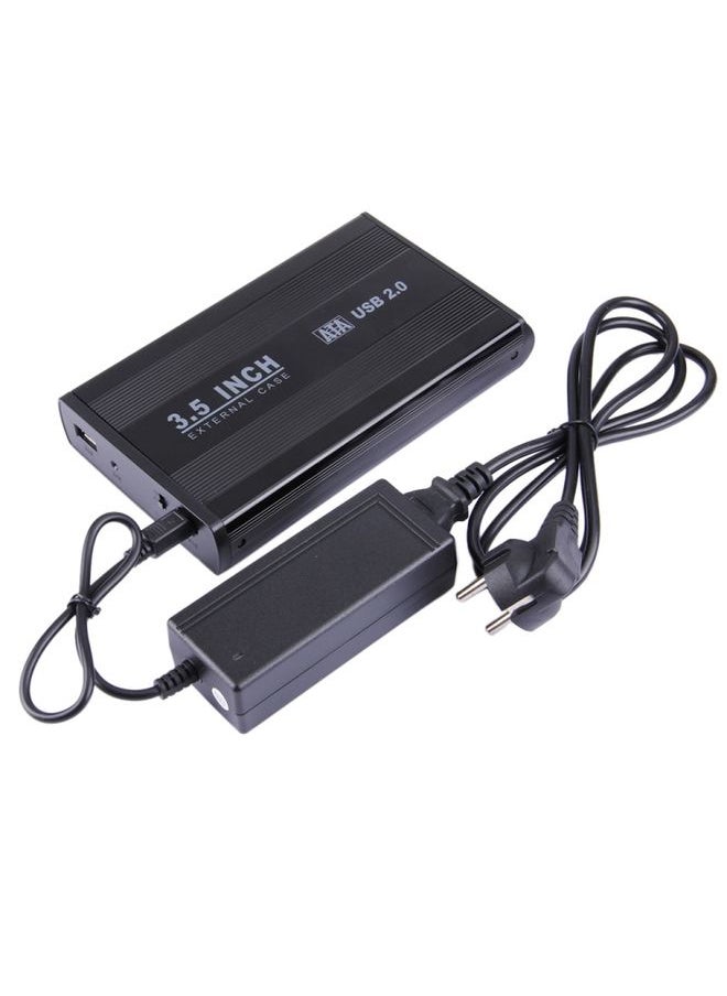 BURAQ 3.5 inch HDD SATA External Case, Support USB 2.0(Black)  - Image 2
