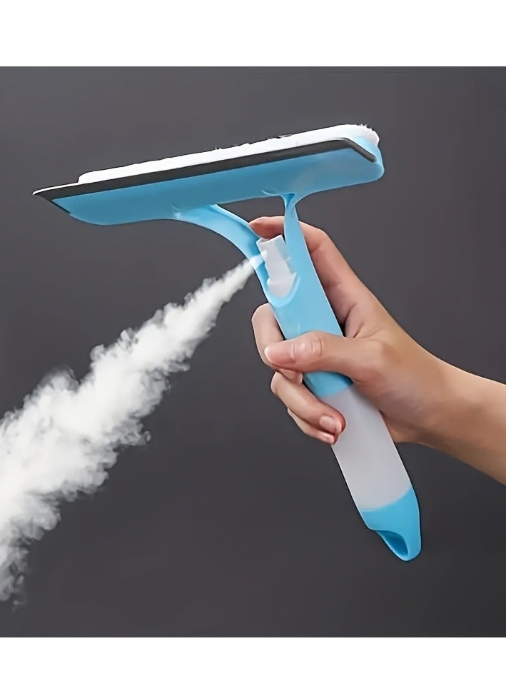 3 In 1 Glass Wiper With Scraper And Sprayer, Window Cleaner, Multifunctional Handheld Shower Window Glass Scraper For Spraying, Washing And Scraping, Squeegee For Window, Tile, Car Windshield, Mirror, Bathroom, Cleaning Supplies, Cleaning Tool - Image 1