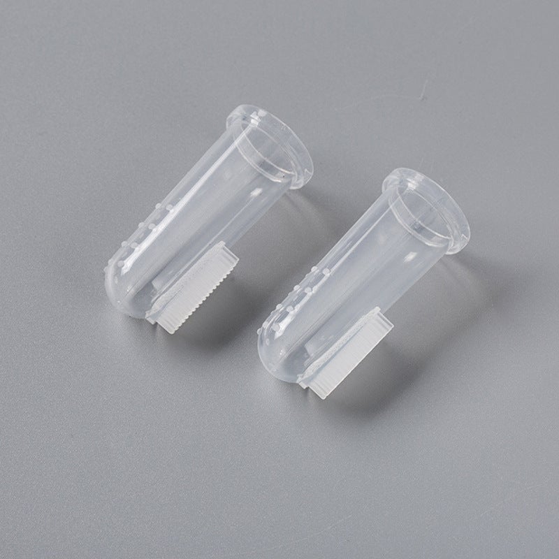 Generic Pet Finger Brush Silicone Finger Sleeve Dog Cat Toothbrush Stain Removal Oral Care Supplies Transparent color op bag packaging 