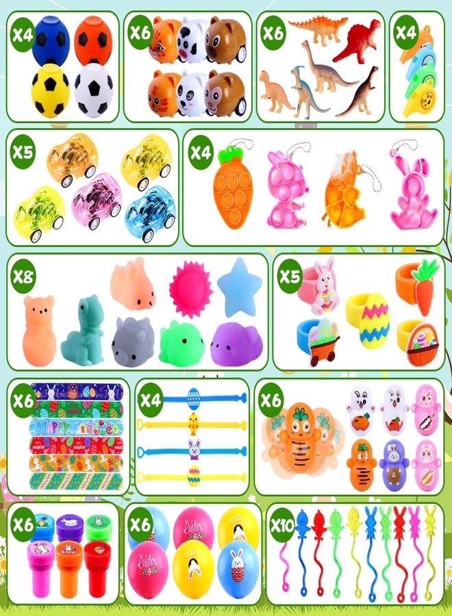 Teeanzo 160Pcs Prefilled Easter Eggs Toys Set Include 80 Plastic Eggs with Variety Easter Stress Toys for Egg Hunt Basket Stuffers Party Favors Classroom Prize Supplies Boys Kids Girls - Image 2