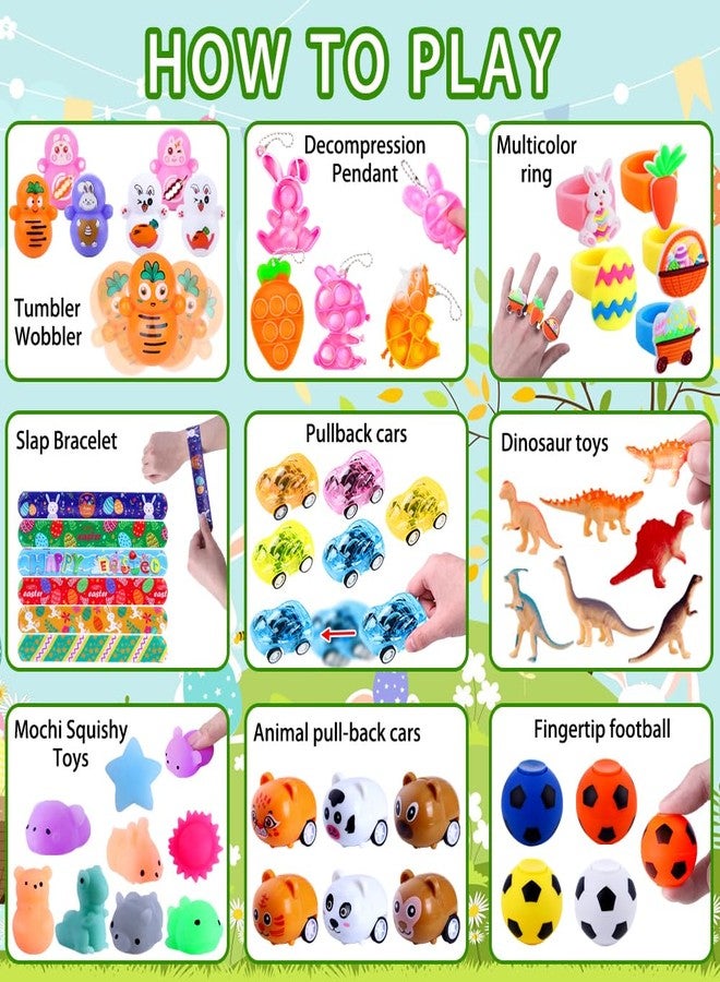 Teeanzo 160Pcs Prefilled Easter Eggs Toys Set Include 80 Plastic Eggs with Variety Easter Stress Toys for Egg Hunt Basket Stuffers Party Favors Classroom Prize Supplies Boys Kids Girls - Image 4