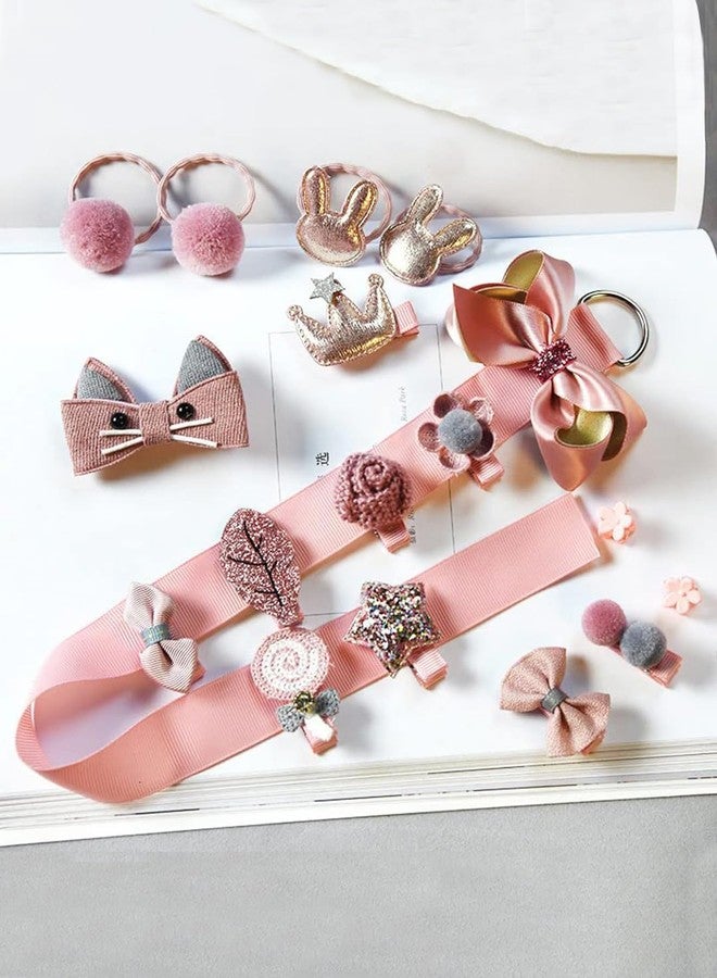 YONIMI PACK OF 18 Fancy Hair Clips For Baby Girls Toddlers Assorted Stylish Fashion Hair Accessories Gift Set Box (Multicolor) - Image 4