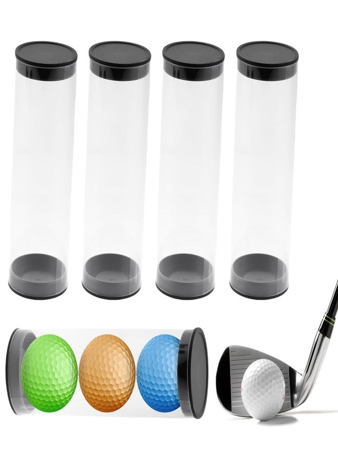 TWZKXC 5 Pack Clear Tube Golf Ball Storage Case, Golf Barrel Clear Tubes, Portable with Caps Golf Ball Cases for Home Store Display Use, Thickened Material, 1.8 Inch - Image 1