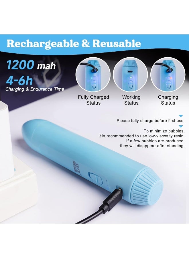 LET'S RESIN Upgraded Resin Mixer Electric, Double Mixing Effect And Speed Control Handheld Epoxy Mixer With Minimizing Bubbles, Rechargeable Resin Supplies For Resin, Liquid Silicone  - Image 4