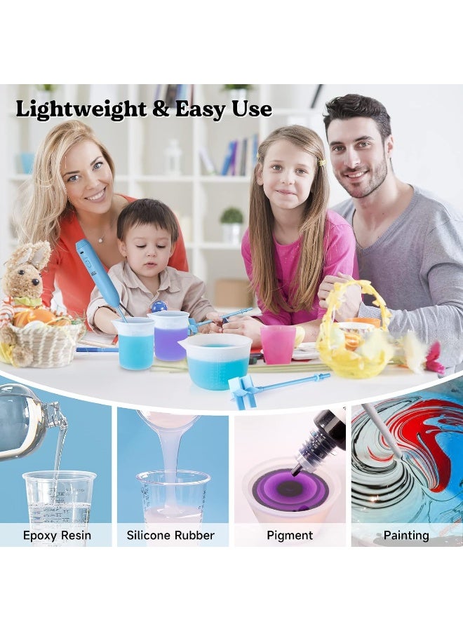LET'S RESIN Upgraded Resin Mixer Electric, Double Mixing Effect And Speed Control Handheld Epoxy Mixer With Minimizing Bubbles, Rechargeable Resin Supplies For Resin, Liquid Silicone  - Image 3