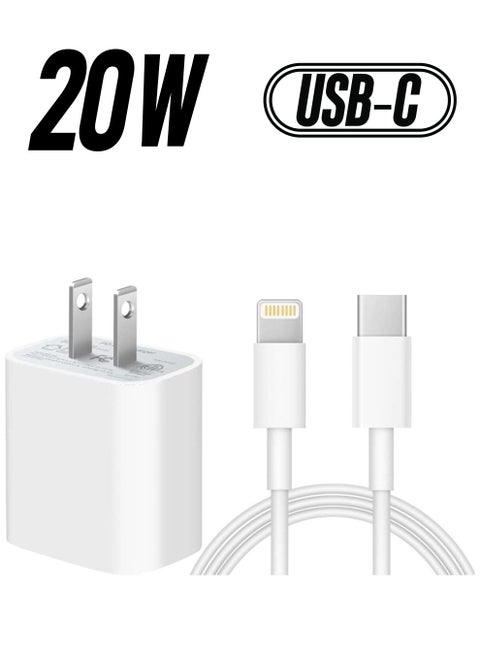 Super Fast Charger [Apple MFi Certified ] High Speed Charger 20W PD USB-C 3FT Cables Compatible with iPhone 13/13Pro/12/12