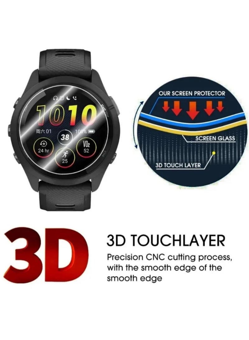 "قطعتان من حماية الشاشة لساعة جارمين فوريرانر 165 - زجاج مقوى لحماية ساعة جارمين فوريرانر 165، فيلم زجاجي مقاوم للخدوش (مخصص لموديل فوريرانر 165)" - Image 4