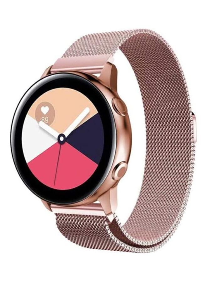 HuHa Milanese Steel Replacement Band For Samsung Galaxy Watch Active Pink - Image 2