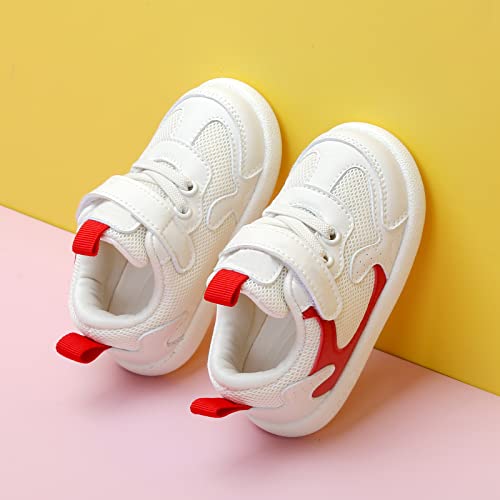 OAISNIT Baby Boy Girl Shoes Infant Non Slip Sneakers Breathable Lightweight Toddler First Walking Shoes 6 12 18 24 Months(12-18 Months, E-Red) - Image 2