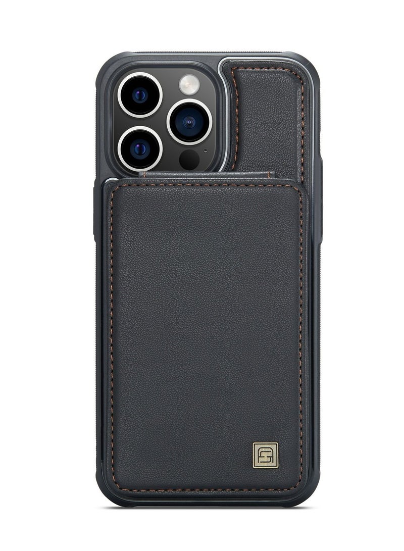 Suteni Back Cover Card Slots Leather Phone Case for iPhone - Image 1