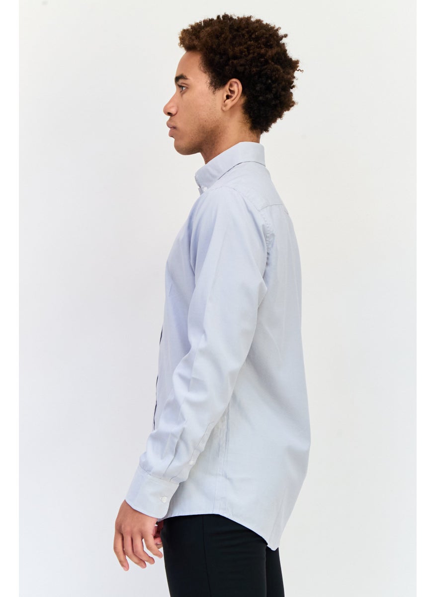 English Laundry Men Regular Fit Long Sleeve Micro Stripe Casual Shirt, Multicolor  - Image 2