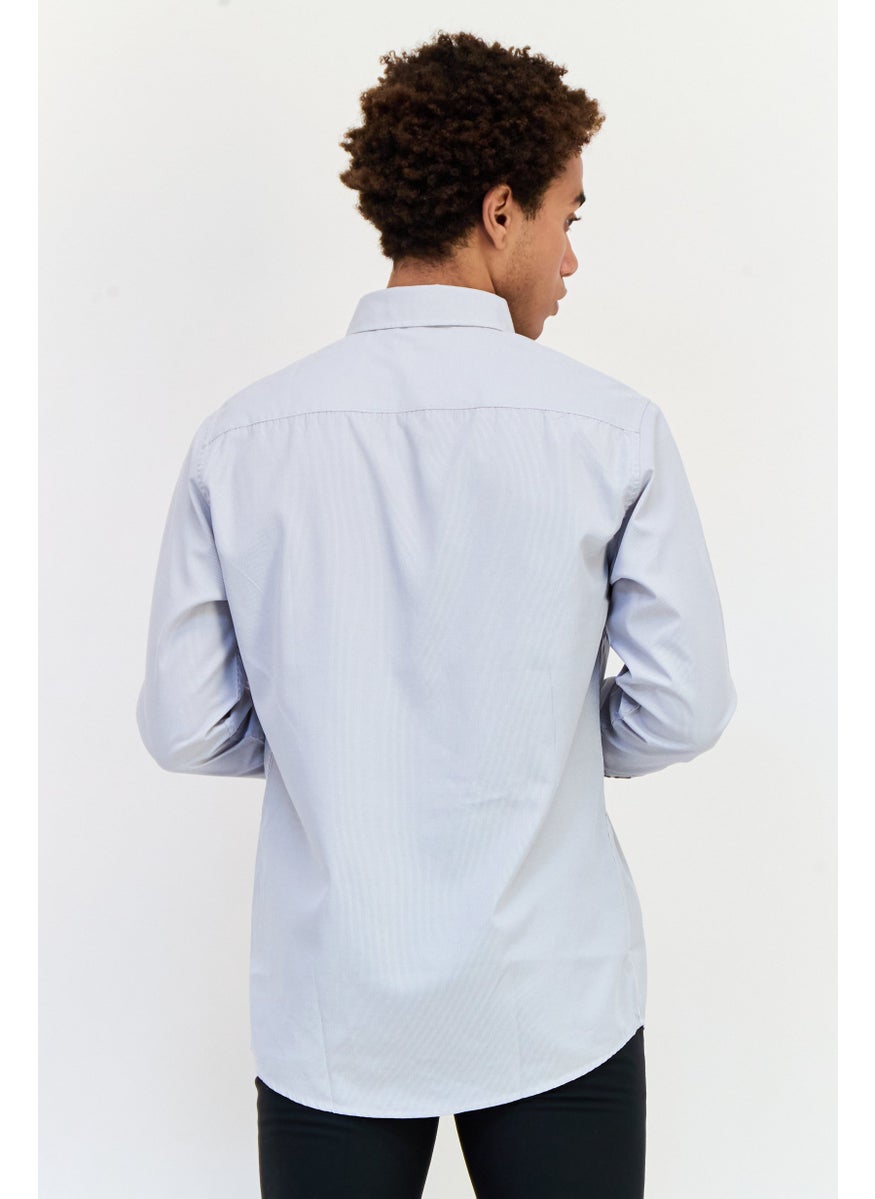 English Laundry Men Regular Fit Long Sleeve Micro Stripe Casual Shirt, Multicolor  - Image 3