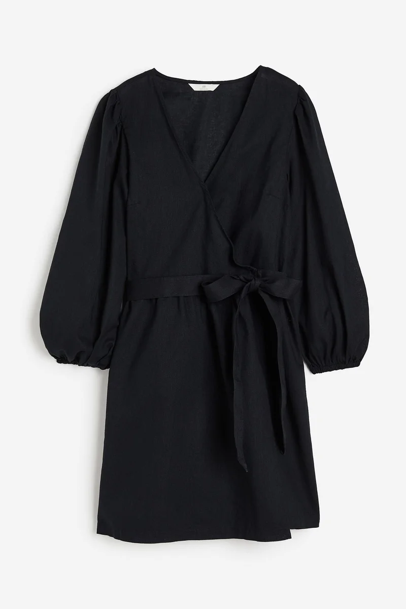 H&M Linen-blend wrap dress