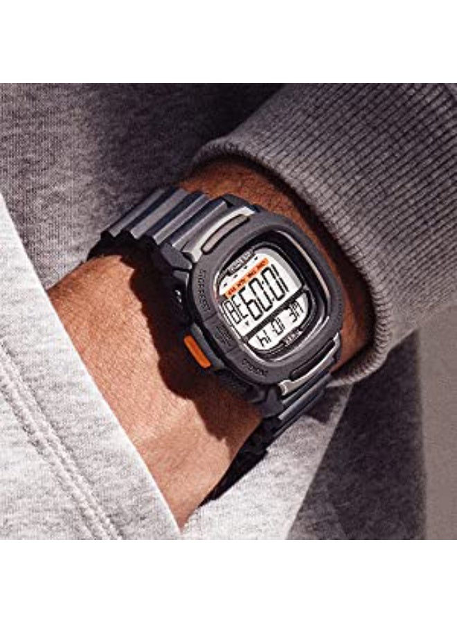 تيميكس ساعة TIMEX الرقمية COMMAND بحجم 47 مم للرجال  سيليكون رمادي، هيكل من الراتنج، مقاومة للماء، مع إضاءة INDIGLO - Image 4