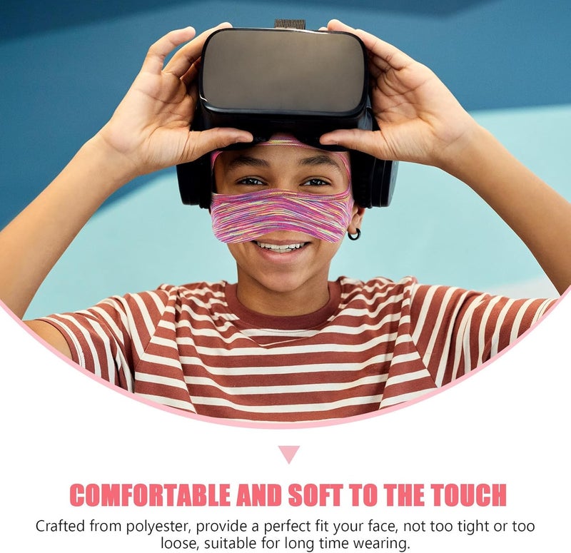 Virtual Reality Eye Mask Cover Quick-Drying Sweat Band Breathable Face Mask Cover for Headset Gaming Accessories Lightweight Purple - Image 3