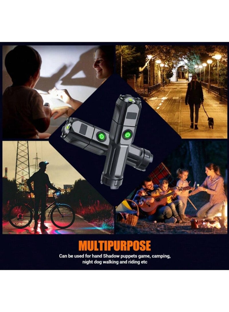Super bright LED flashlight, mini portable flashlight with high brightness chip, zoom adjustment, lightweight and compact, rechargeable, suitable for disaster prevention, power outage, camping, mountaineering, night fishing, indoor and outdoor use - Image 4