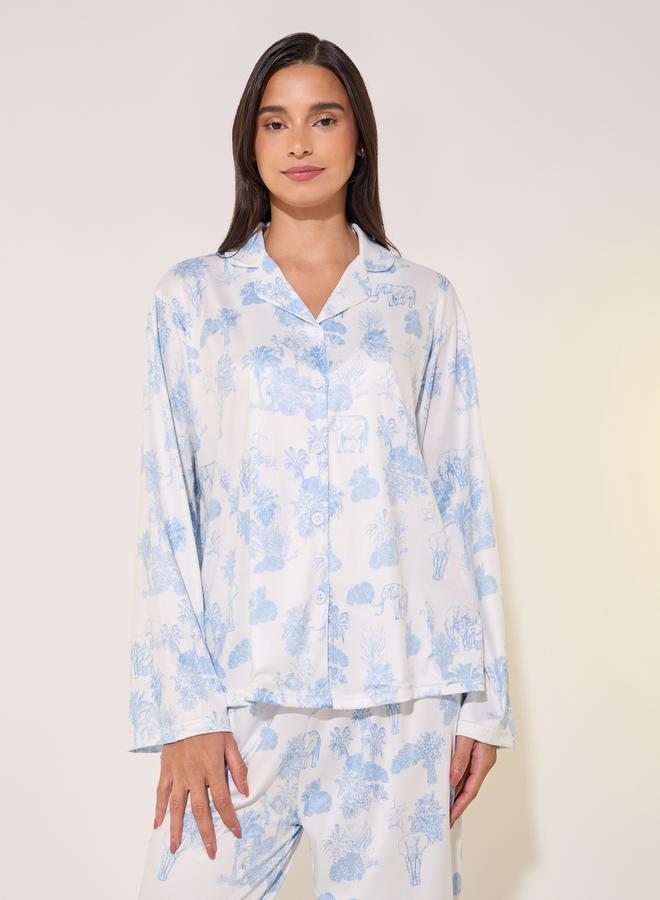 تايك تو طقم بيجامة وقميص بطبعة شاملة - Image 3