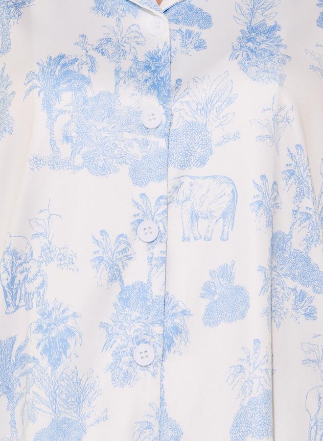 تايك تو طقم بيجامة وقميص بطبعة شاملة - Image 5