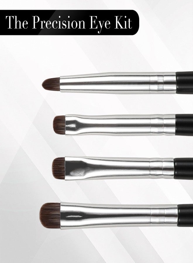 BEAUTYFACTOR 4Pcs Mini Eye Detail Brush Set – Small Eyeshadow Blending, Eyeliner Brush for Powder Gel Cream Liquid Concealer, Lower Lash Line, Eye Makeup Brush Set, Soft Synthetic Bristles - Image 2