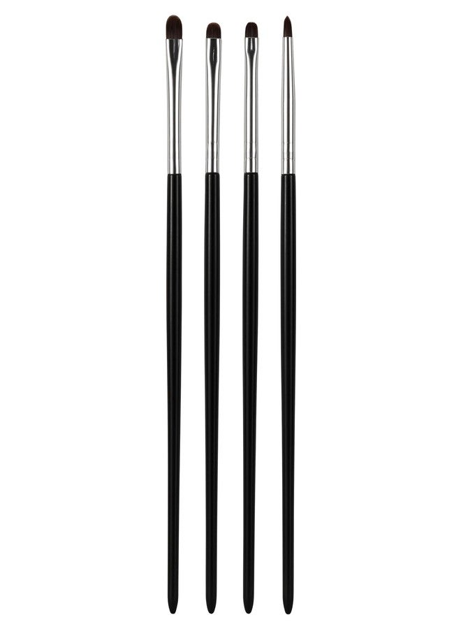 BEAUTYFACTOR 4Pcs Mini Eye Detail Brush Set – Small Eyeshadow Blending, Eyeliner Brush for Powder Gel Cream Liquid Concealer, Lower Lash Line, Eye Makeup Brush Set, Soft Synthetic Bristles - Image 1