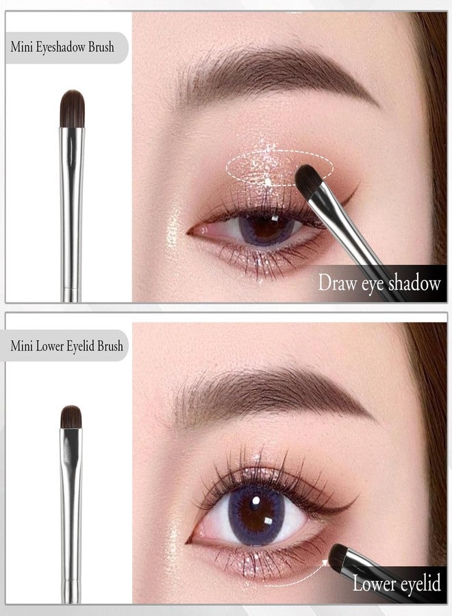 BEAUTYFACTOR 4Pcs Mini Eye Detail Brush Set – Small Eyeshadow Blending, Eyeliner Brush for Powder Gel Cream Liquid Concealer, Lower Lash Line, Eye Makeup Brush Set, Soft Synthetic Bristles - Image 3