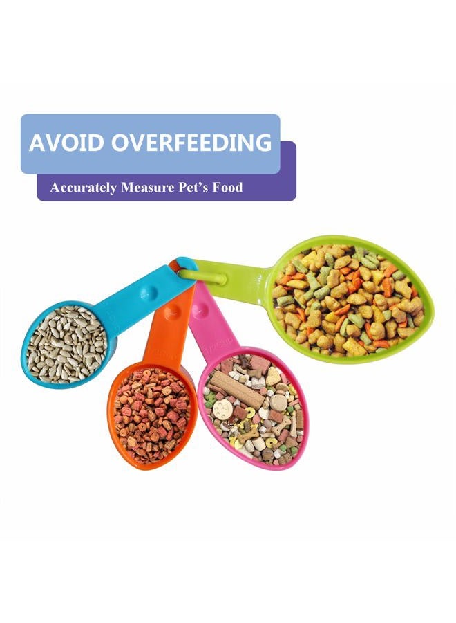 Rypet Torimfe Plastic Food Measuring Scoops for Dog, Cat and Bird Food 4-Piece Set, Multicolor - Image 2