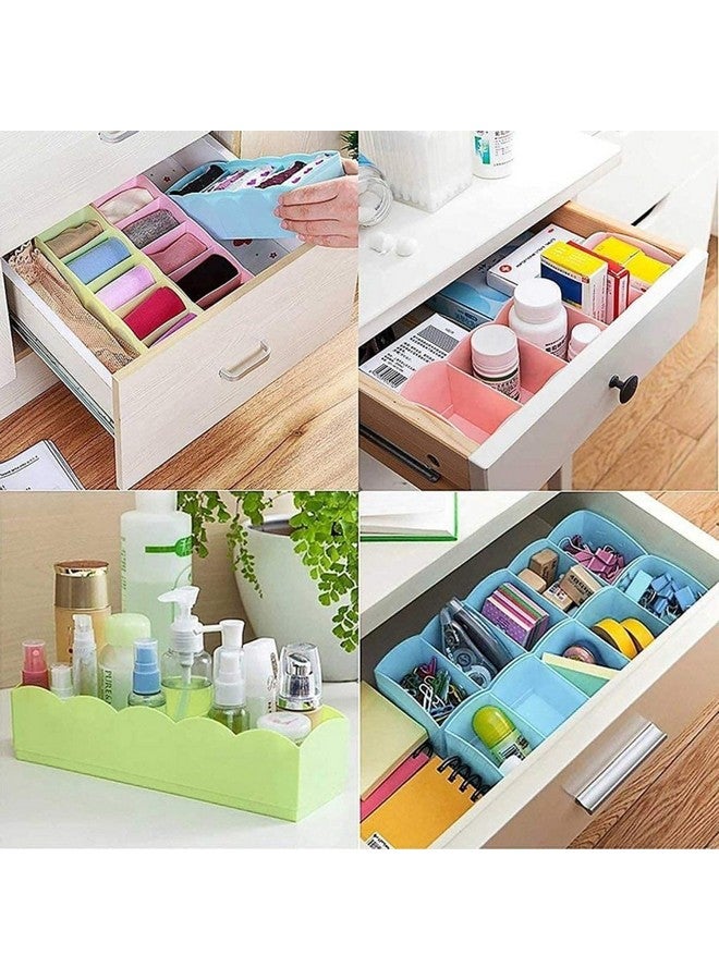 Go Hooked Go Hooked Multipurpose plastic Storage Drawer Organiser, Socks Organiser (Set of 8, Multicoloured), Clothing  - Image 5