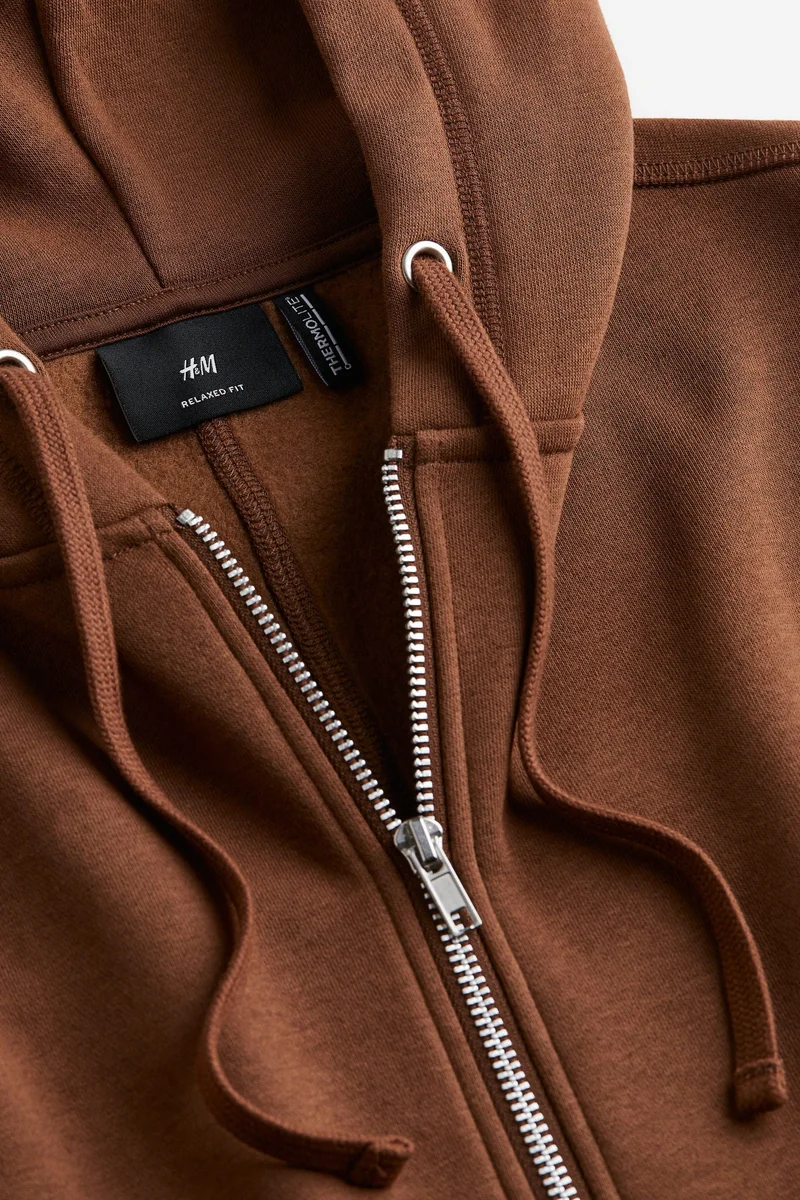 H&M THERMOLITE® Relaxed Fit Zip-through hoodie