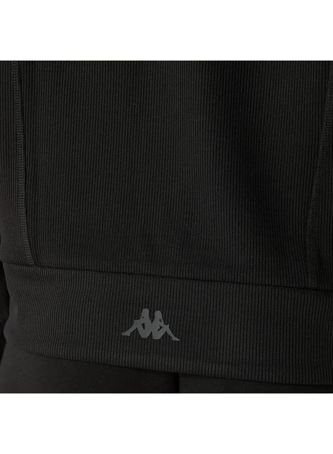 Kappa Kappa Ribbed Zip Through Jacket with Long Sleeves