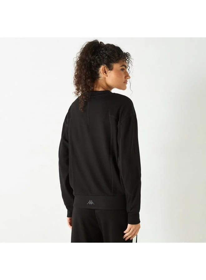 Kappa Kappa Ribbed Zip Through Jacket with Long Sleeves