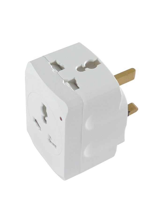 MODI 3-Way Universal Conversion Plug – Multi Socket with Independent Switch, Neon Light, Safety Shutter & 13A Fuse - Image 1
