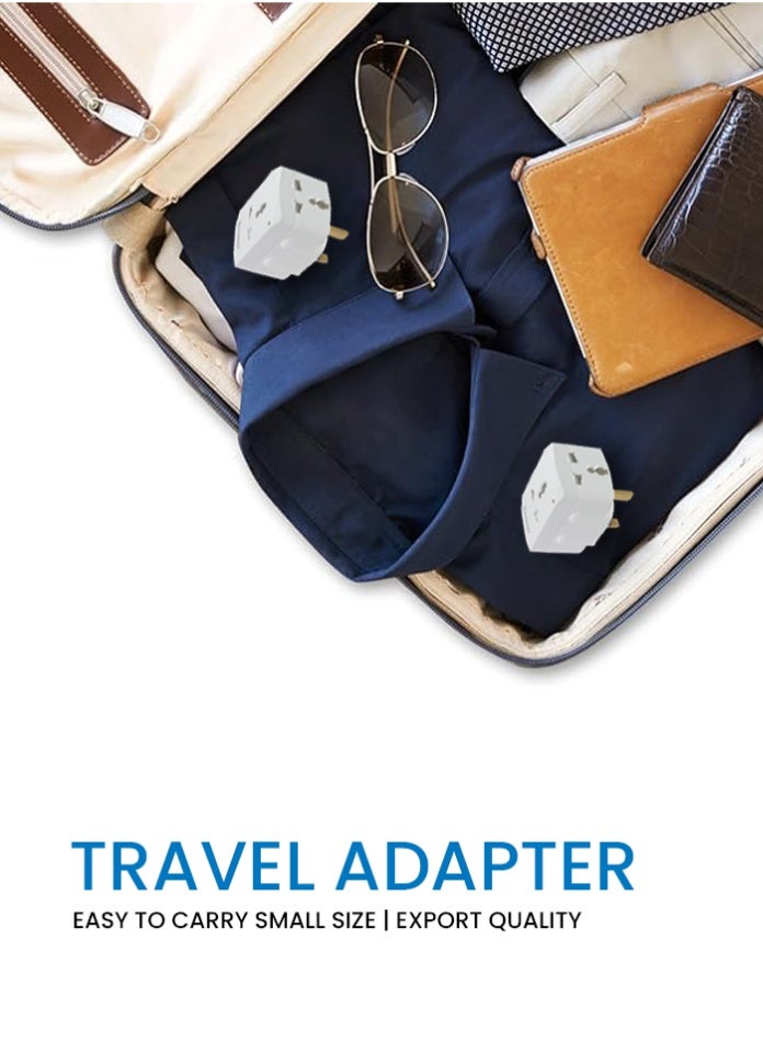 MODI 3-Way Universal Conversion Plug – Multi Socket with Independent Switch, Neon Light, Safety Shutter & 13A Fuse - Image 2