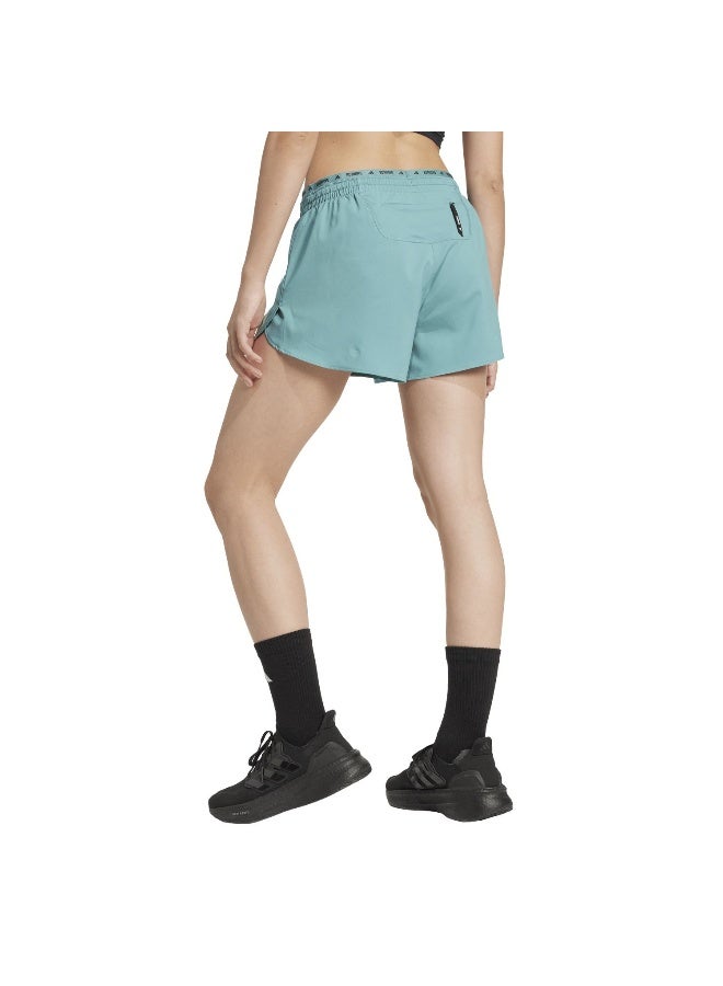 اديداس شورت جري نسائي قصير بلون تركواز مقاس  بطول  بوصات - Image 3