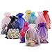 HRX Package 100pcs MultiColored Organza Bags4 x 6 inches Christmas Wedding Favors Gift Drawstring Bags Jewelry Pouches Candy Mesh Pouches - Image 4