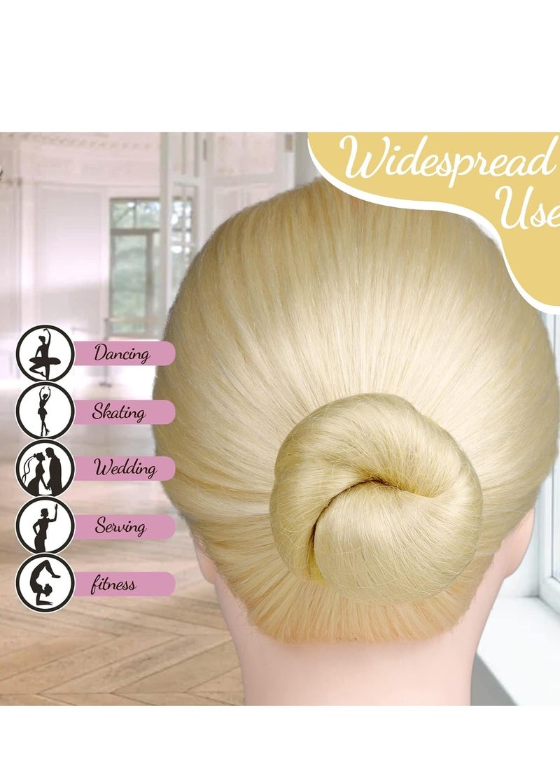 KASTWAVE - Hair Nets Invisible Elastic Edge Mesh and Bobby Pins Set, 60PCS Hair Nets Invisible and 40 Pieces 6cm 20 Pieces 5cm U Shaped Pins for Ballet Bun,3 Size (Gold) - Image 1