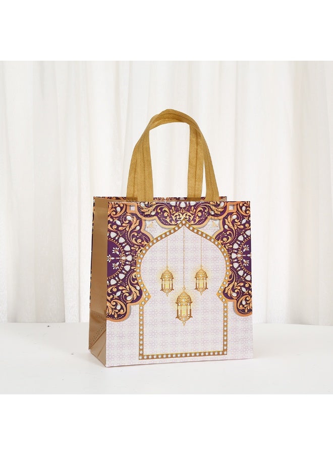 12PCS Ramadan Gift Bags, Eid Mubarak Reusable Treat Bags with Handles, Ramadan Mubarak Party Bags, Multifunctional Non-Woven Eid Bags for Gifts Wrapping, Ramadan Kareem Party Supplies with gift tags - Image 3