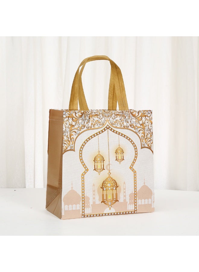 12PCS Ramadan Gift Bags, Eid Mubarak Reusable Treat Bags with Handles, Ramadan Mubarak Party Bags, Multifunctional Non-Woven Eid Bags for Gifts Wrapping, Ramadan Kareem Party Supplies with gift tags - Image 4