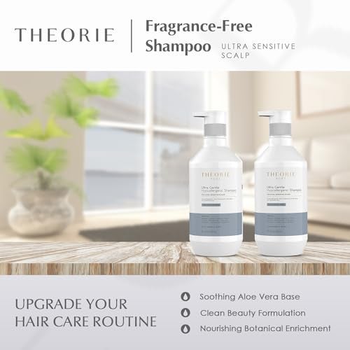 Theorie PURE Ultra Gentle Hypoallergenic Shampoo – Plant-Based & Vegan – Fragrance-Free – Designed for Delicate Scalp Care – Pump Bottle – 400mL - Image 3