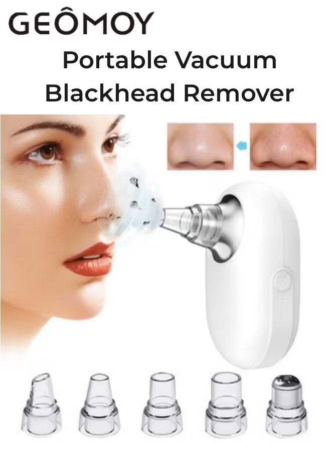 جيموي مزيل الرؤوس البيضاء ، مكنسة كهربائية لمزيلات الرؤوس السوداء مع ضغط دافئ ، إزالة الرؤوس السوداء للأنف ، أدوات استخراج الرأس الأبيض مع 3 قوة شفط 4 مجسات للرجال والنساء - Image 1