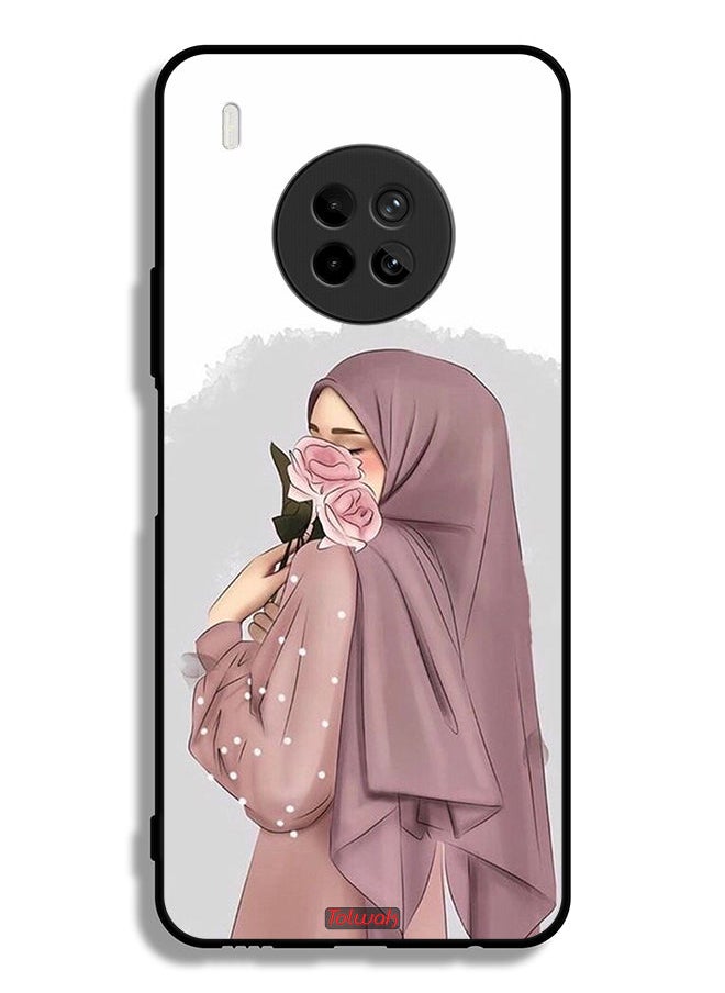 Tolwak غطاء حماية لهاتف Huawei Y9a عليه صورة فتاة تحمل الورود  - Image 2