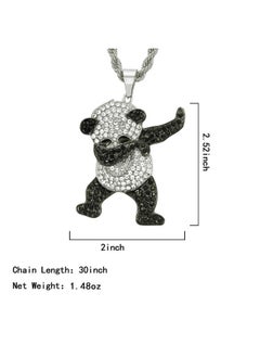 Unisex Iced Out Full Diamond Panda Pendant Necklace Hip Hop Necklace (Nl006240-1) Silver - pzsku/Z837E9D2AA717072A1C05Z/45/_/1733731377/96f9eef6-b9bb-4a39-addb-5fbfd63ebce3