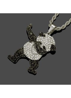 Unisex Iced Out Full Diamond Panda Pendant Necklace Hip Hop Necklace (Nl006240-1) Silver - pzsku/Z837E9D2AA717072A1C05Z/45/_/1733731383/5ec0870f-6bf2-4be7-8092-6ba9270073a4