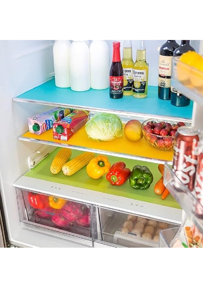 Washable and Cuttable Refrigerator Mats Fit Any Size Fridge Non-Slip Waterproof - 8 Pack - Image 1