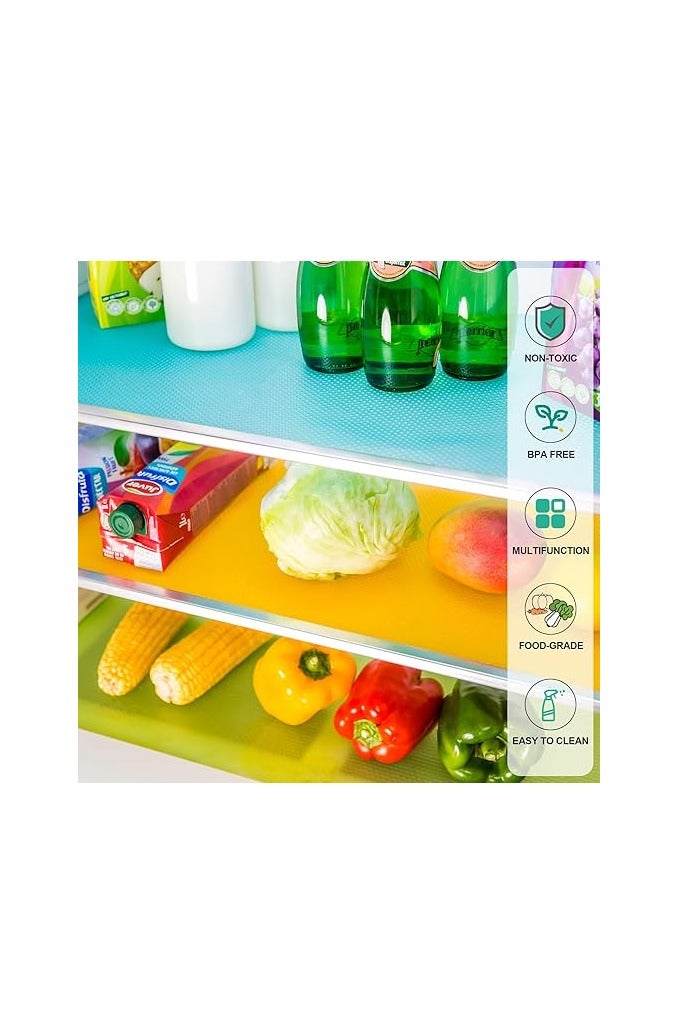 Washable and Cuttable Refrigerator Mats Fit Any Size Fridge Non-Slip Waterproof - 8 Pack - Image 4