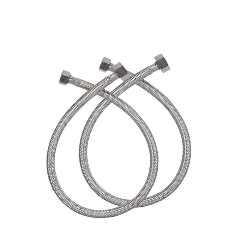 Zoha Premium SS 304 Braided Steel Water Supply Line, Rust-Proof Flexible Connection Pipe, 1/2 Inch Diameter, with EPDM Inner Tube, for Kitchen and Bathroom Fittings (36 Inch) - Image 1